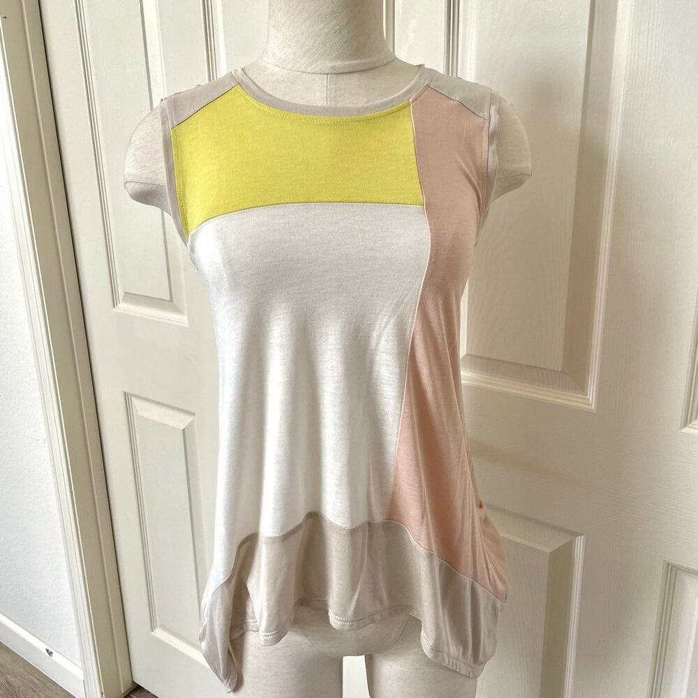 BCBG Aven  color block sleeveless top